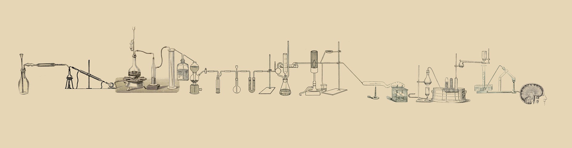 an animation of different lab equipment